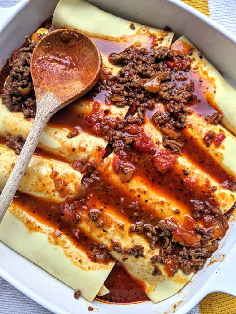Ethiopian lasagna with homemade berbere spice blend