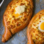 close up Georgian cheese bread