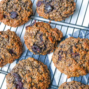 cherry oatmeal cookies square