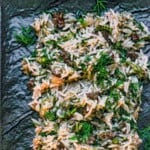 close up square dill river rice