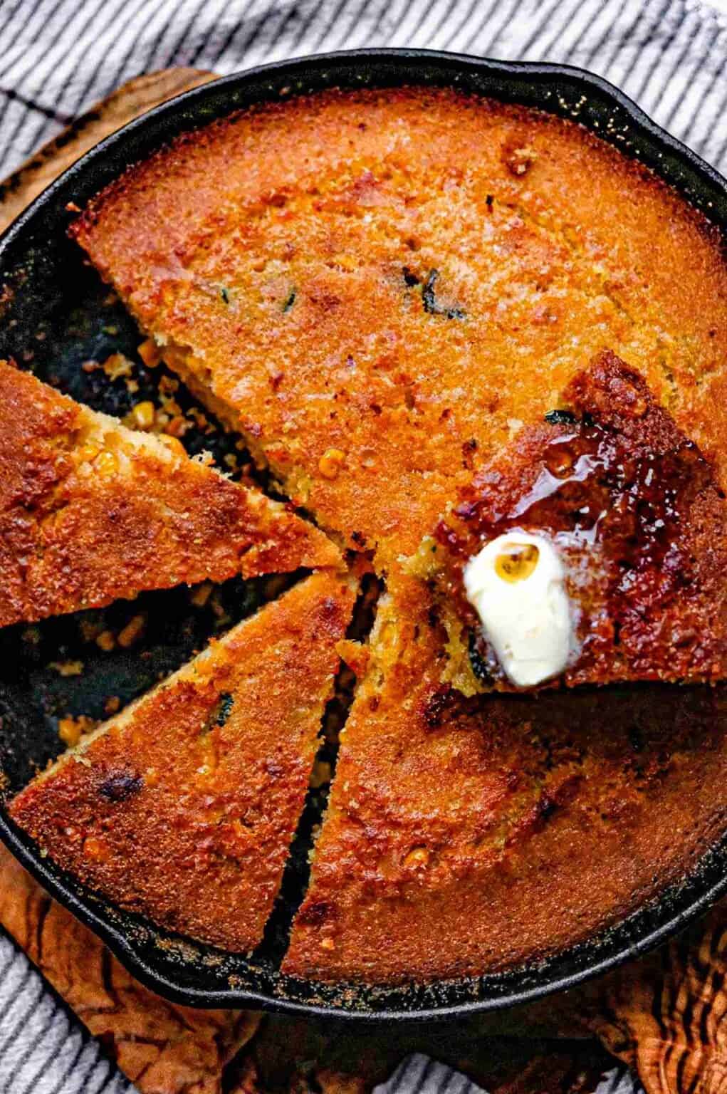 One Skillet Honey Jalapeno Cornbread - Cristina's Kitchen