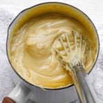pistachio pastry cream close up