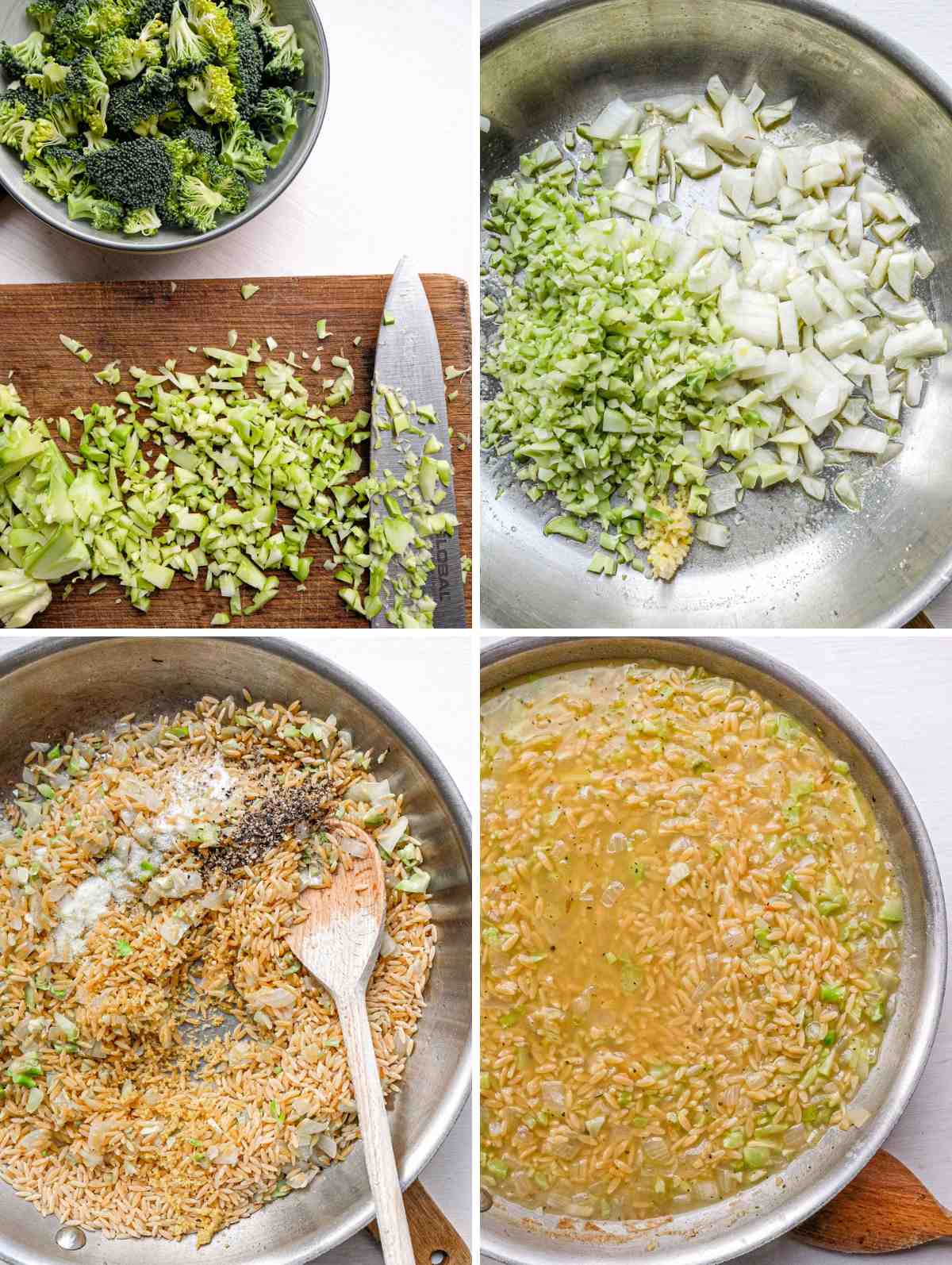steps to make orzo with broccoli