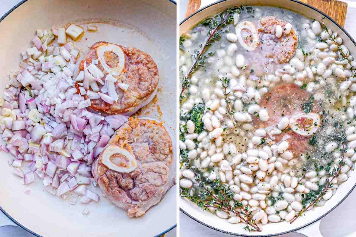 steps to make ossobuco with white beans