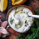 dill yogurt sauce square