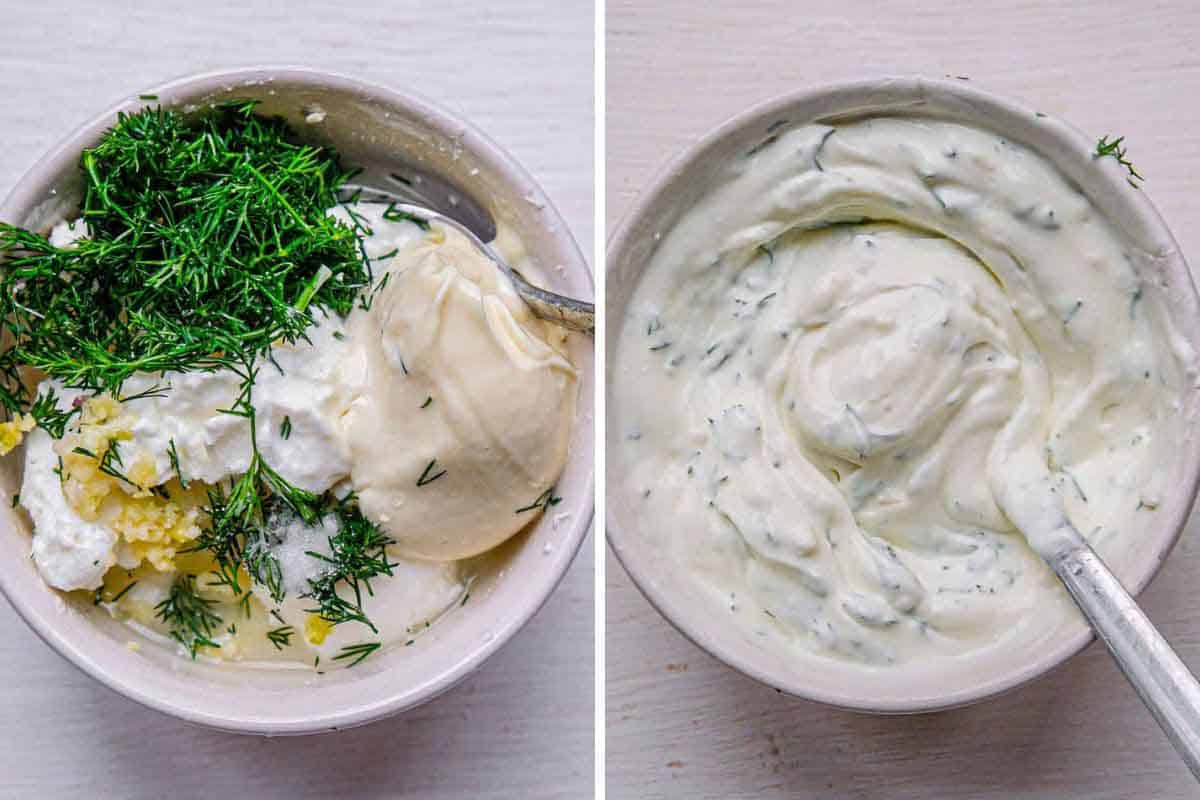 steps to make yogurt dill sauce