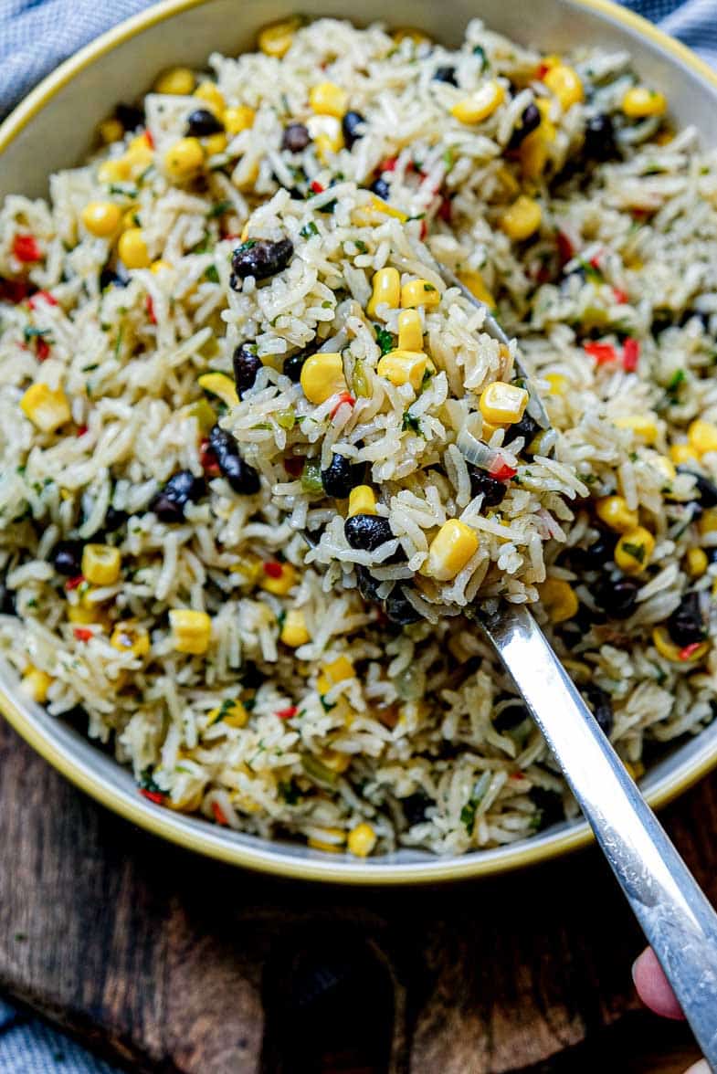 close up mexican veggie rice