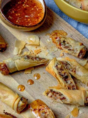 thai lemongrass pork springrolls cover