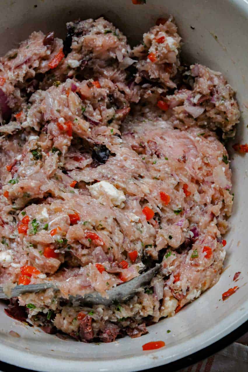 ground chicken mix for greek patties