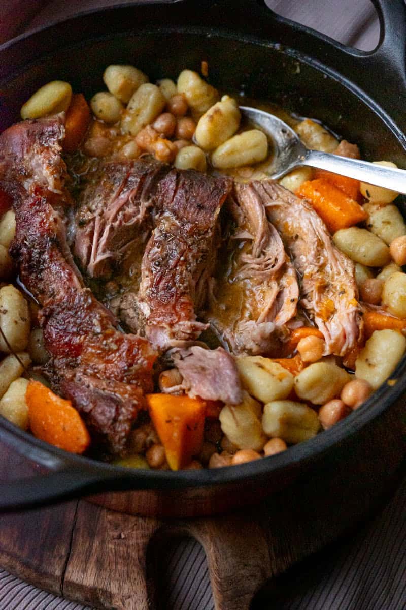 one pot pork shoulder gnocchi