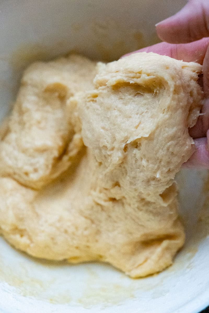 dumpling dough after mixing