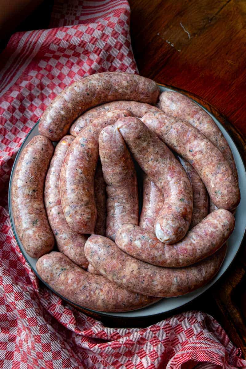 homemade romanian sausages