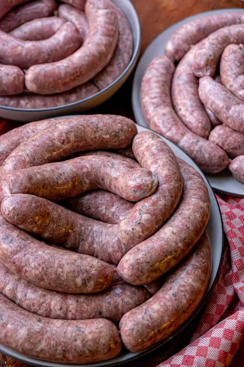homemade sausages