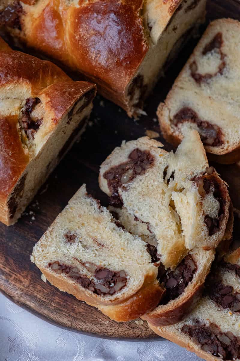 no knead cozonac crumb