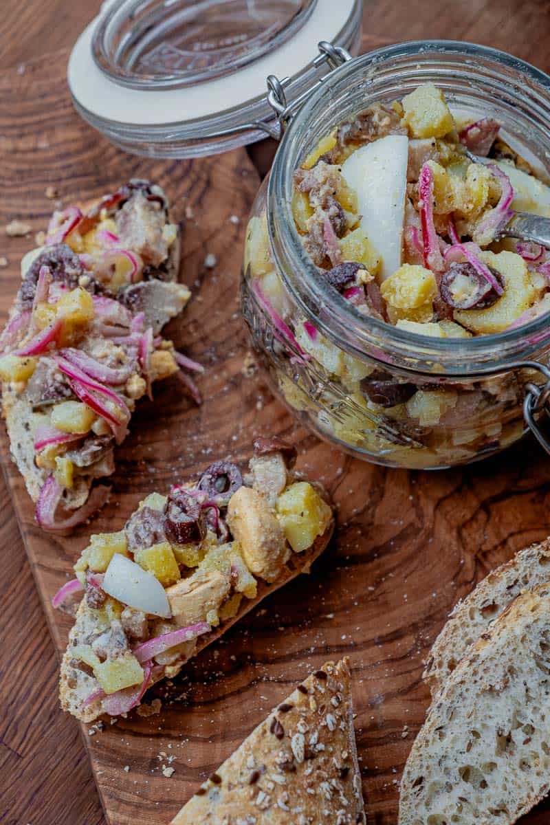 smoked mackerel salad with potatoes