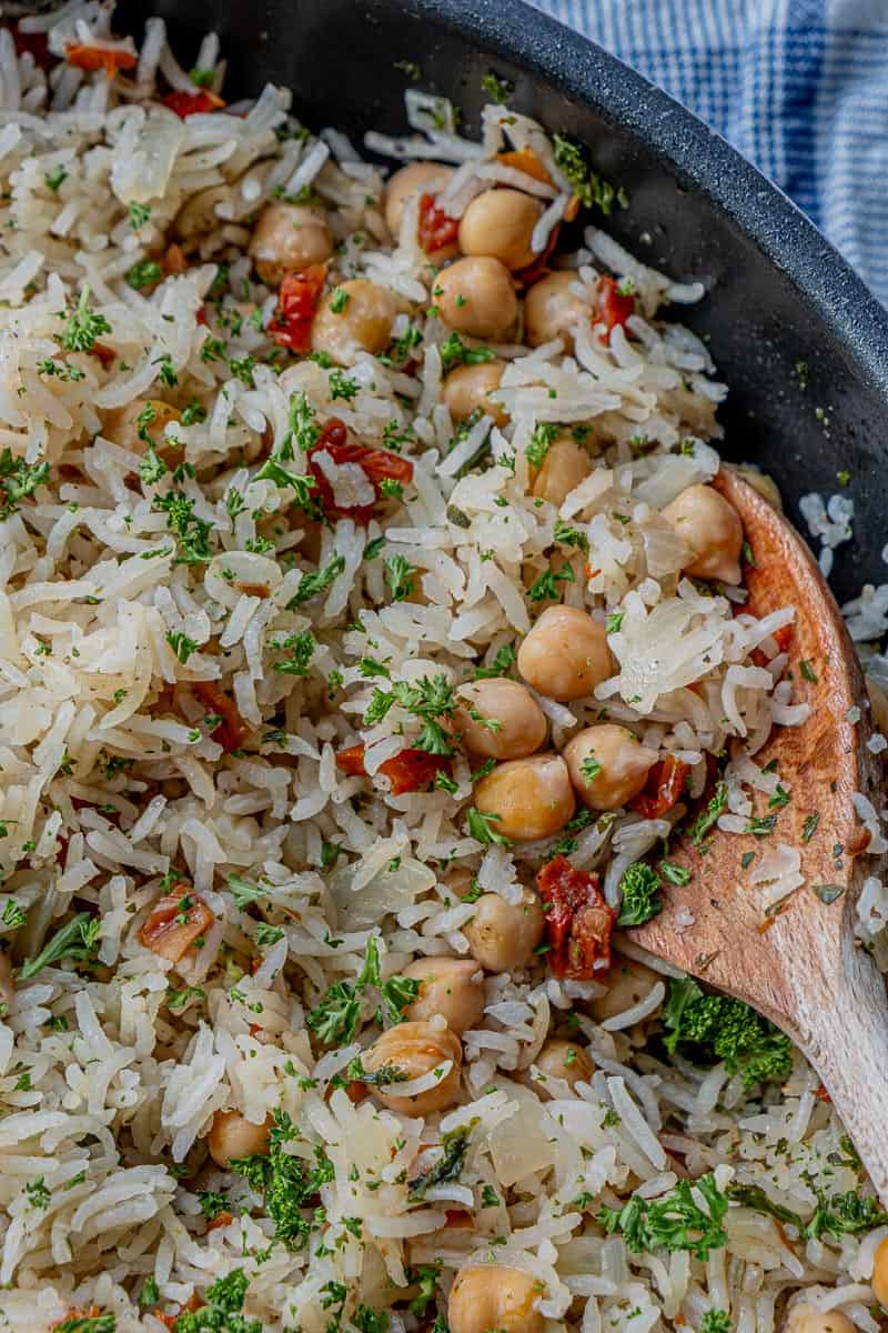 close up mediterranean rice