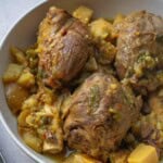 curry lamb shanks close up