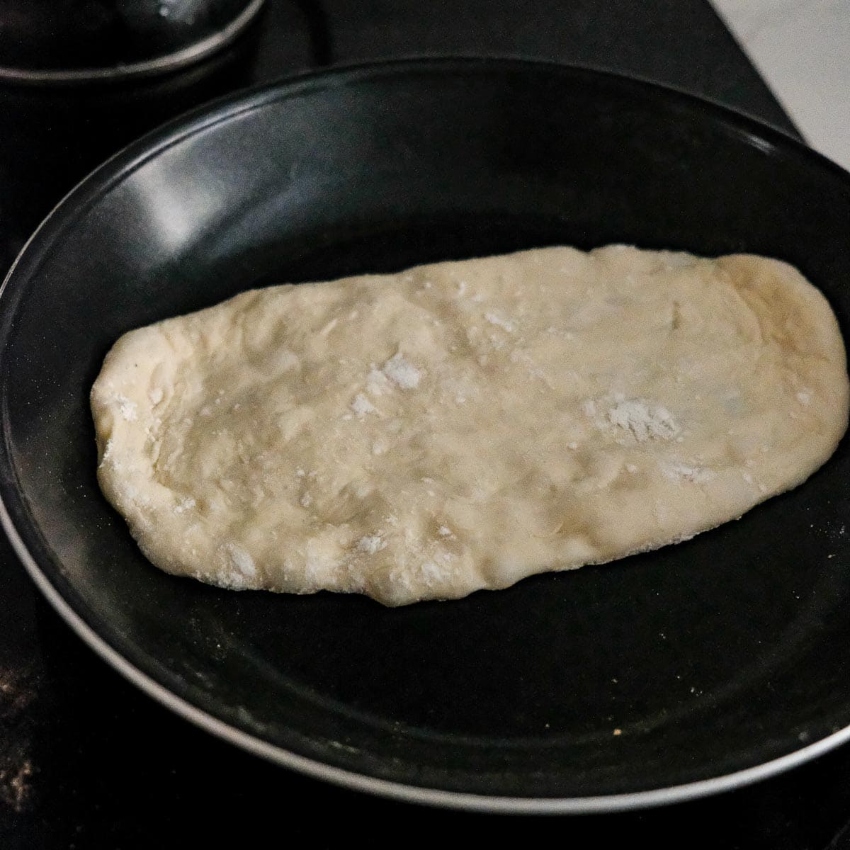 pita bun while cooking