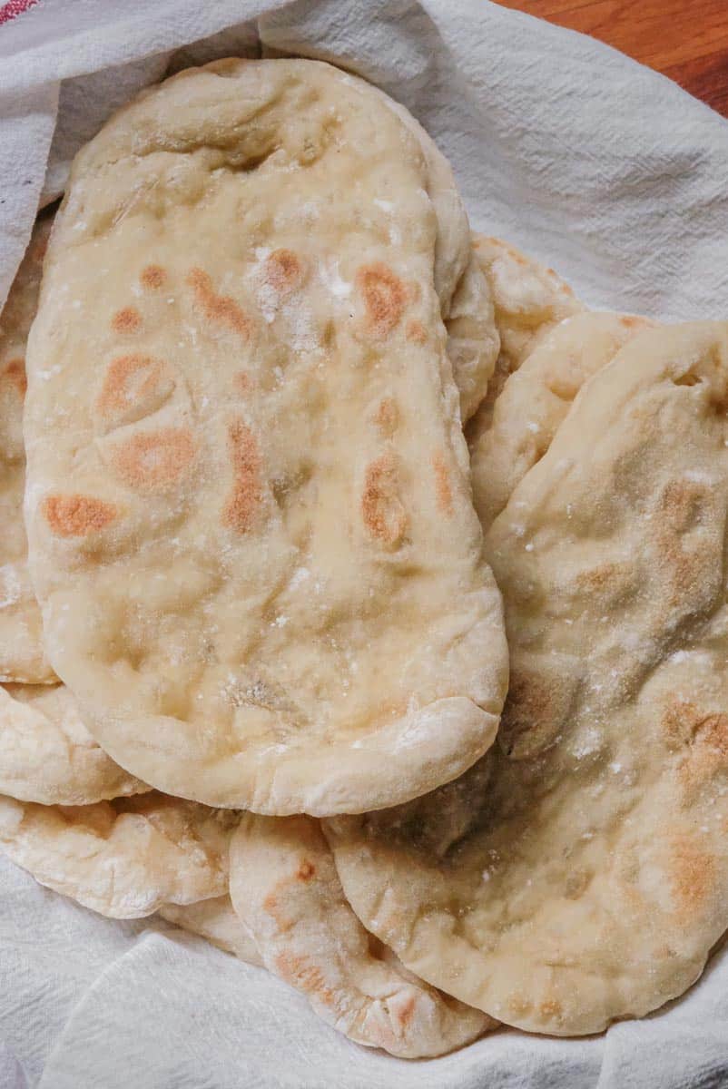 plate of pita burger buns