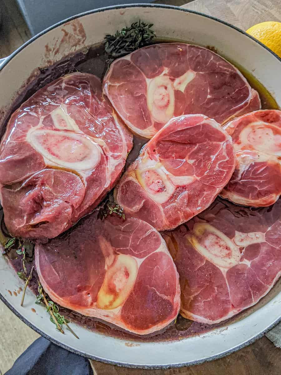 veal shanks before braising